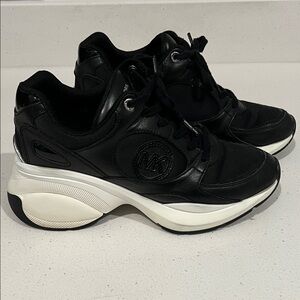 Michael Kors Women's Black Sneakers with White Soles